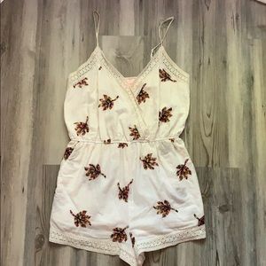Embroidered White Romper